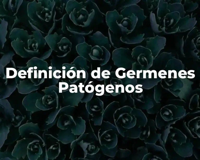 Definición de Germenes Patógenos