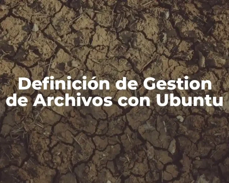 Definición de Gestion de Archivos con Ubuntu