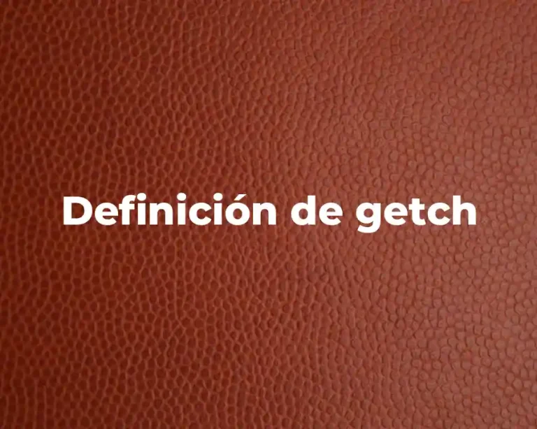 Definición de getch