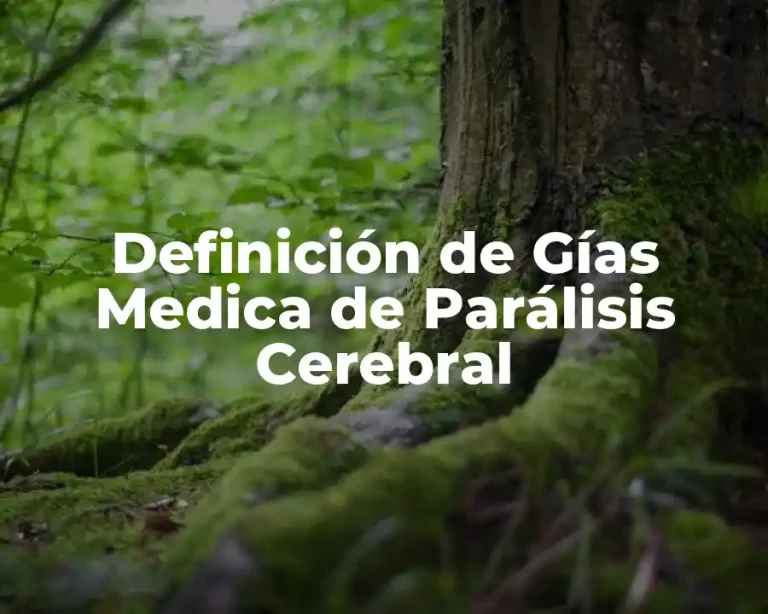 Definición de Gías Medica de Parálisis Cerebral