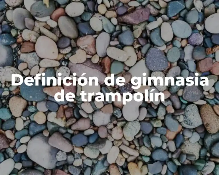 Definición de gimnasia de trampolín