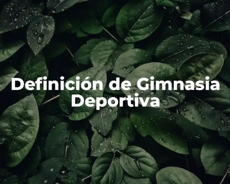 Definición de Gimnasia Deportiva