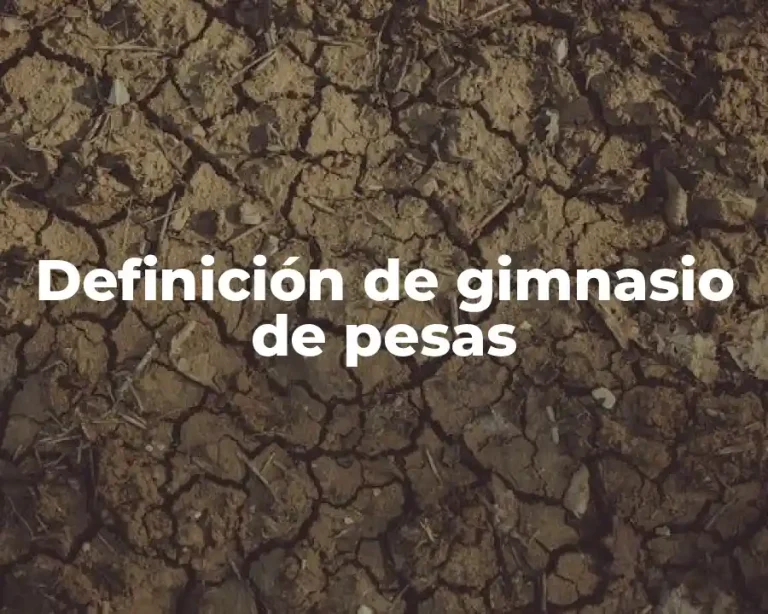 Definición de gimnasio de pesas