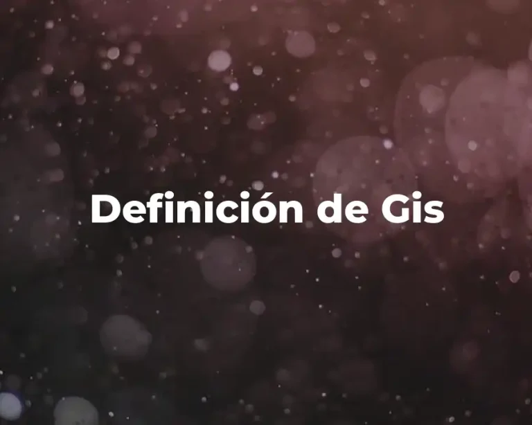 Definición de Gis