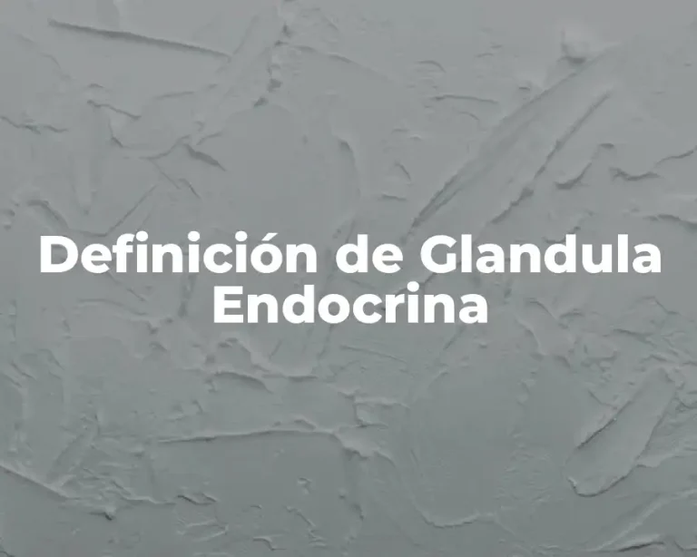Definición de Glandula Endocrina