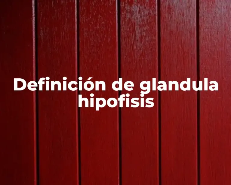 Definición de glandula hipofisis