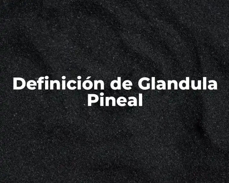 Definición de Glandula Pineal