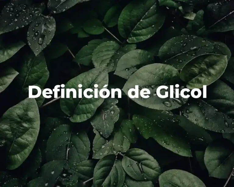 Definición de Glicol