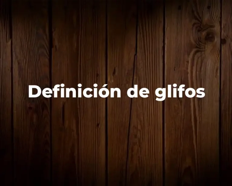 Definición de glifos