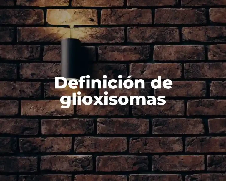 Definición de glioxisomas