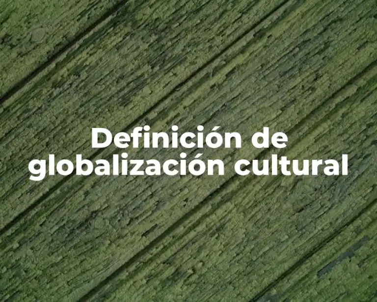 Definición de globalización cultural
