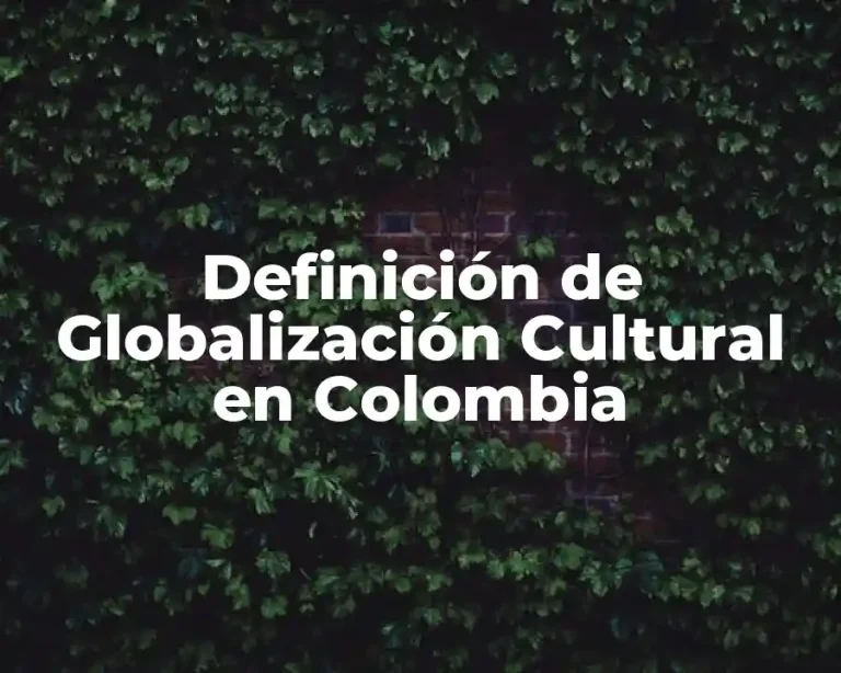 Definición de Globalización Cultural en Colombia