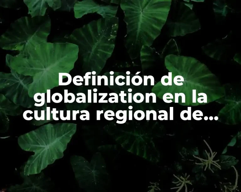 Definición de globalization en la cultura regional de Sonora