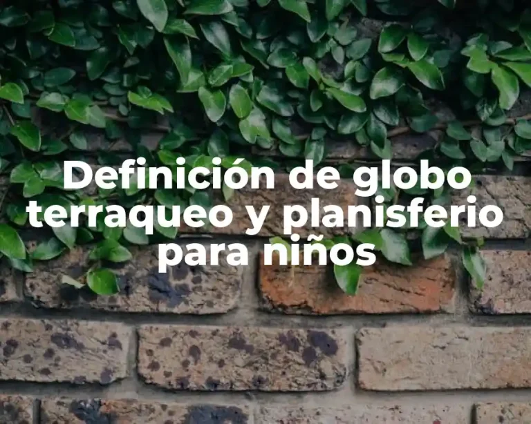 Definición de globo terraqueo y planisferio para niños
