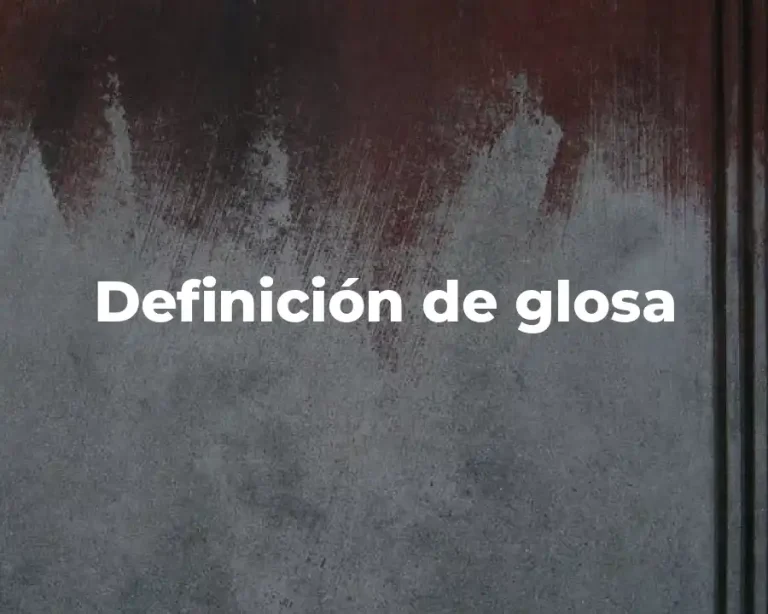 Definición de glosa