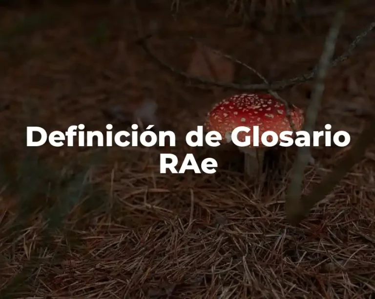 Definición de Glosario RAe