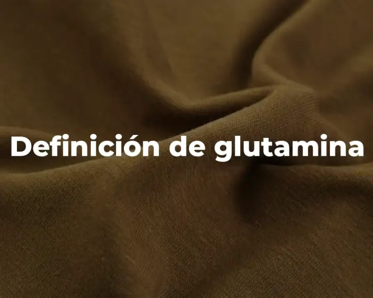 Definición de glutamina