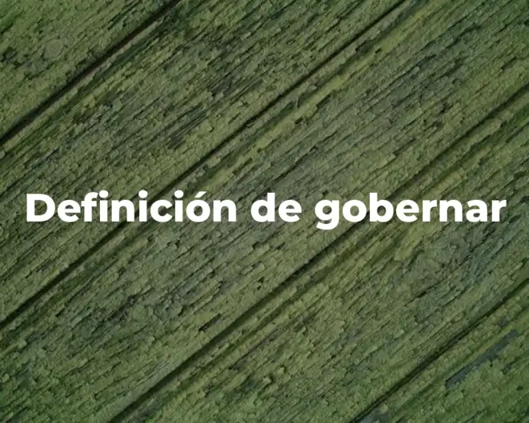 Definición de gobernar