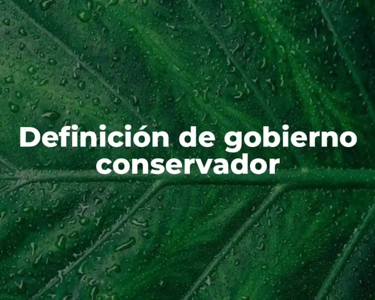 Definición de gobierno conservador