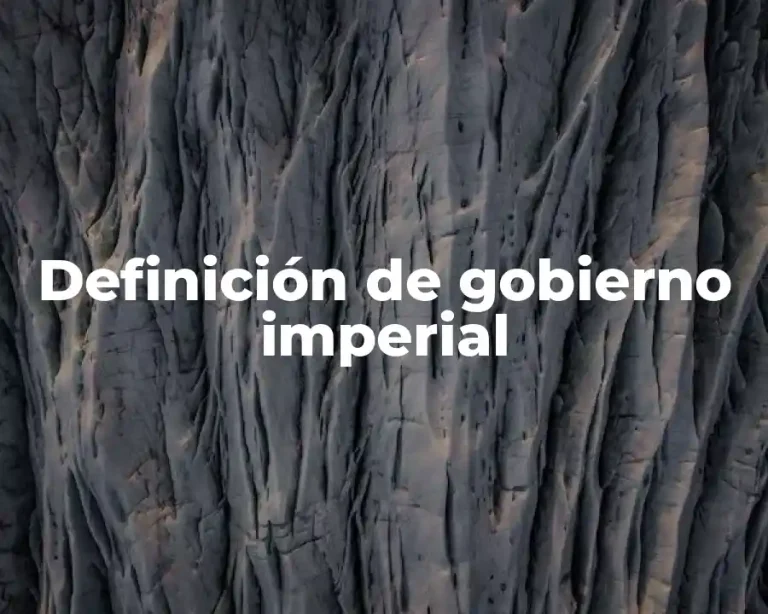 Definición de gobierno imperial