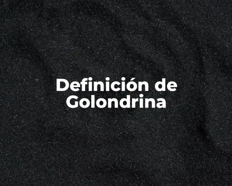 Definición de Golondrina