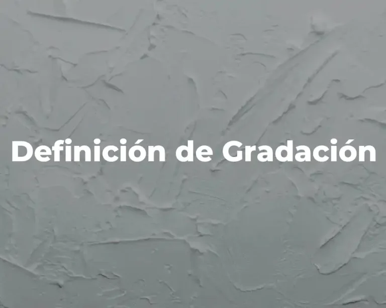 Definición de Gradación