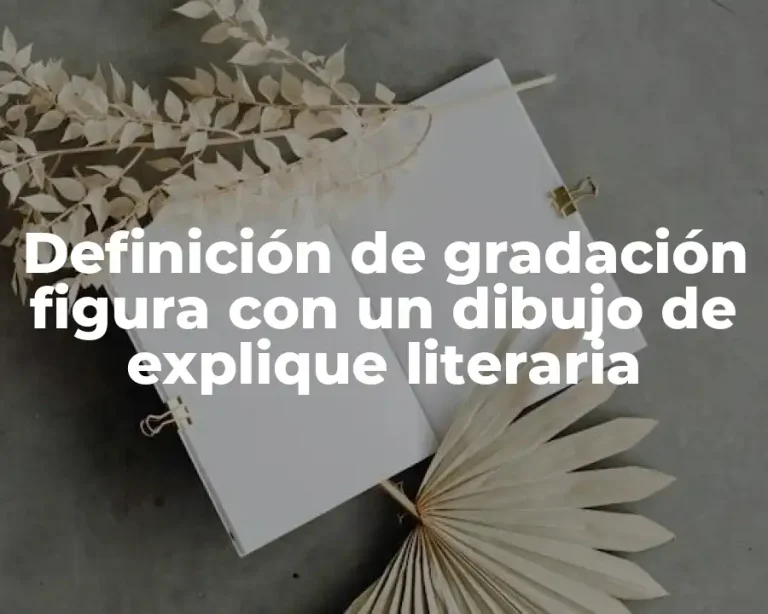 Definición de gradación figura con un dibujo de explique literaria
