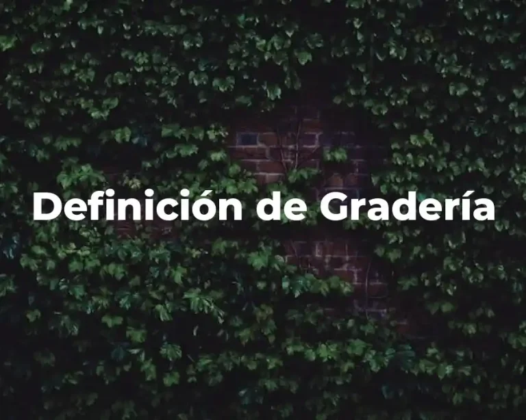 Definición de Gradería