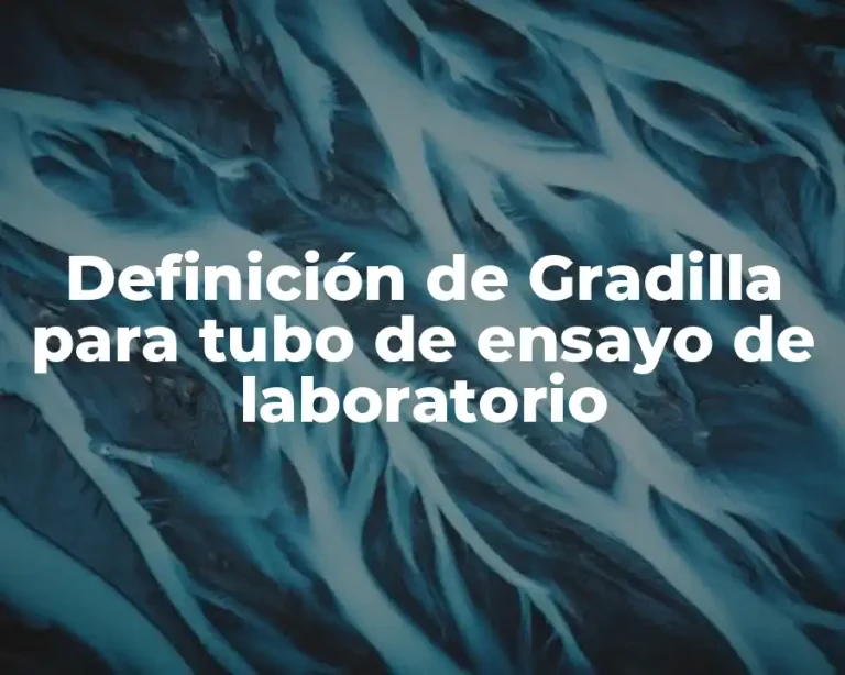 Definición de Gradilla para tubo de ensayo de laboratorio