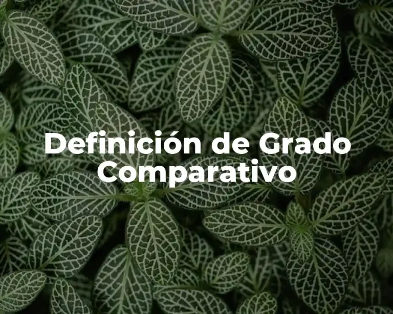 Definición de Grado Comparativo