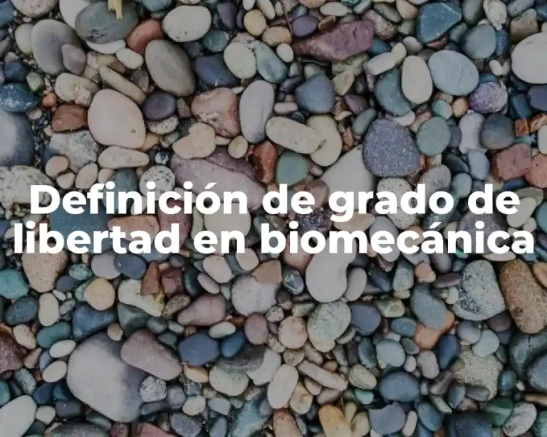 Definición de grado de libertad en biomecánica