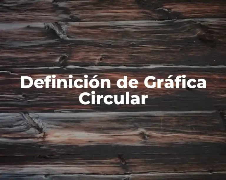 Definición de Gráfica Circular