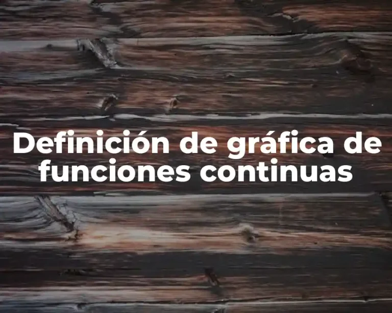 Definición de gráfica de funciones continuas