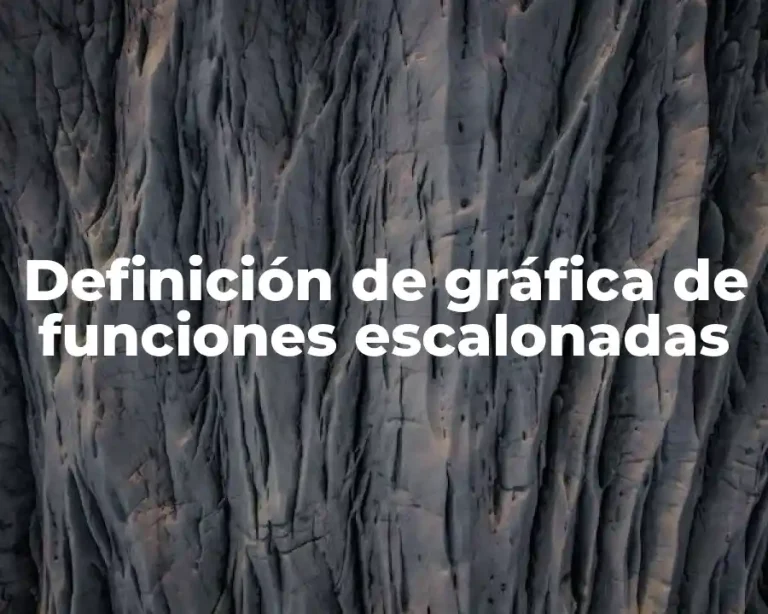 Definición de gráfica de funciones escalonadas