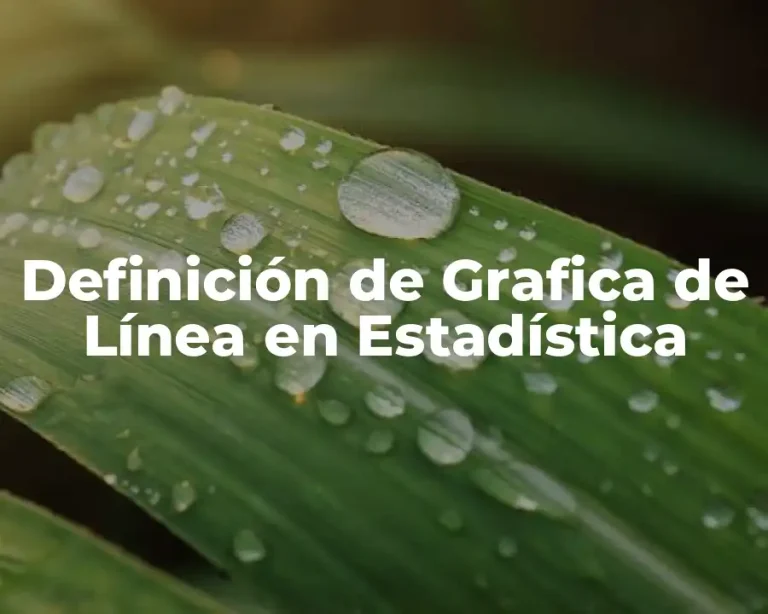 Definición de Grafica de Línea en Estadística