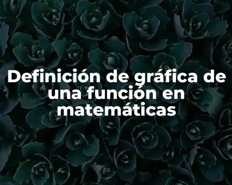 Definición de gráfica de una función en matemáticas