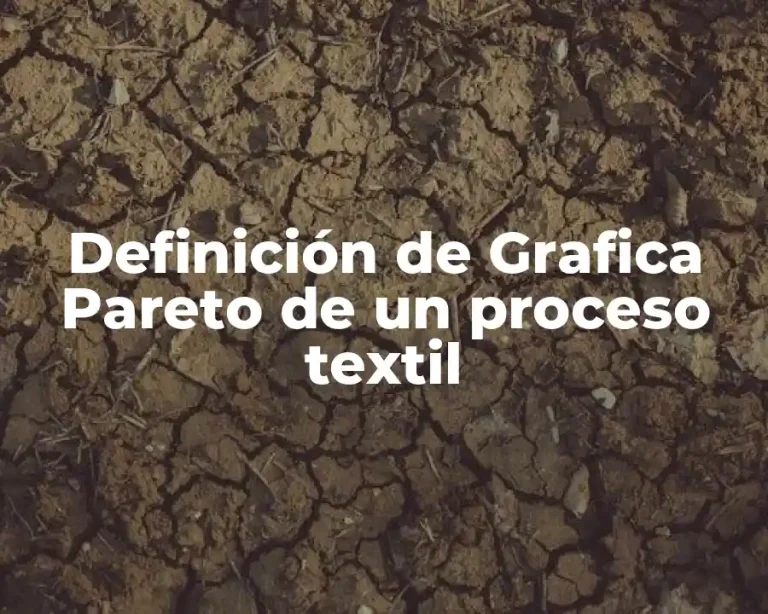 Definición de Grafica Pareto de un proceso textil