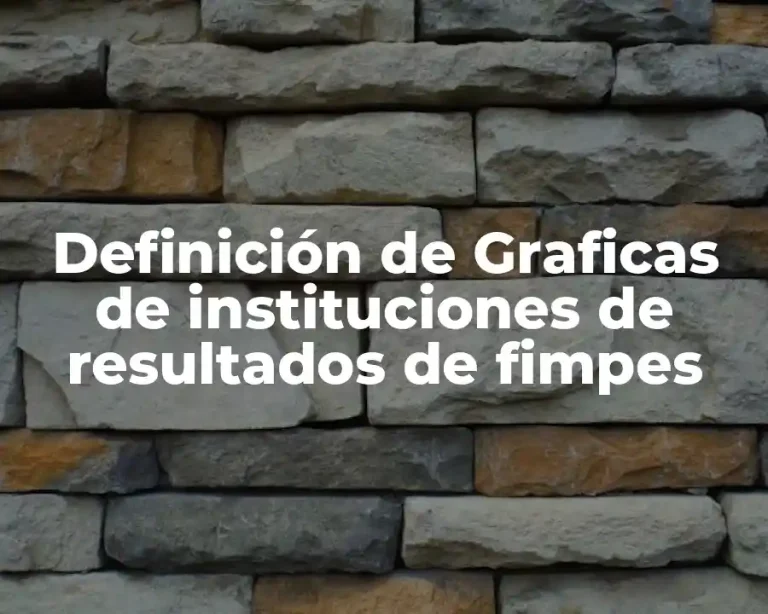 Definición de Graficas de instituciones de resultados de fimpes
