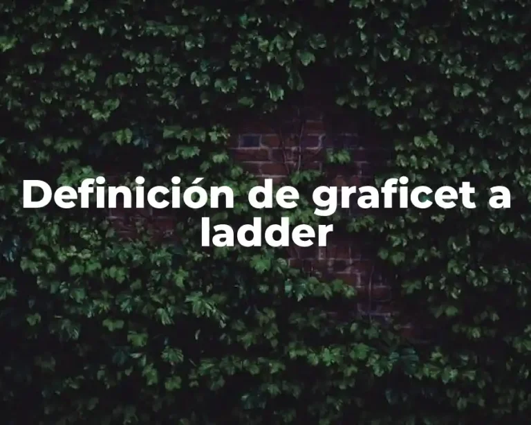 Definición de graficet a ladder