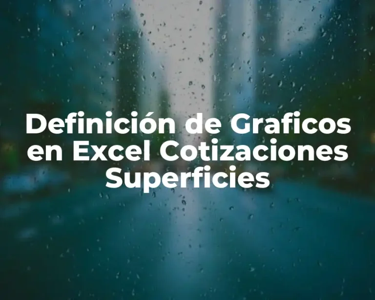 Definición de Graficos en Excel Cotizaciones Superficies