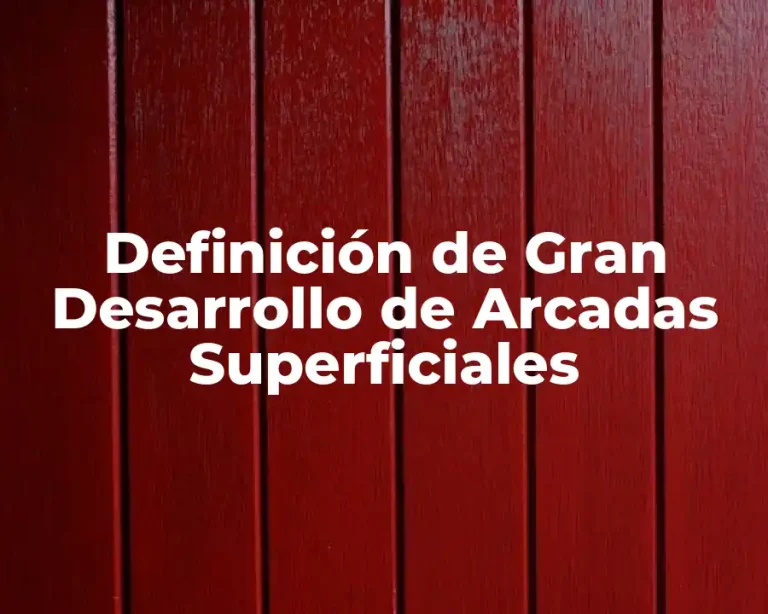 Definición de Gran Desarrollo de Arcadas Superficiales