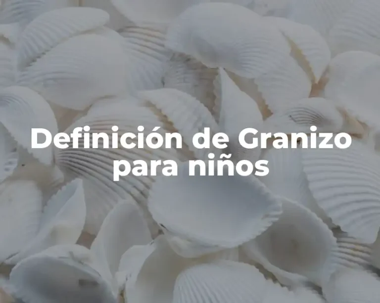 Definición de Granizo para niños