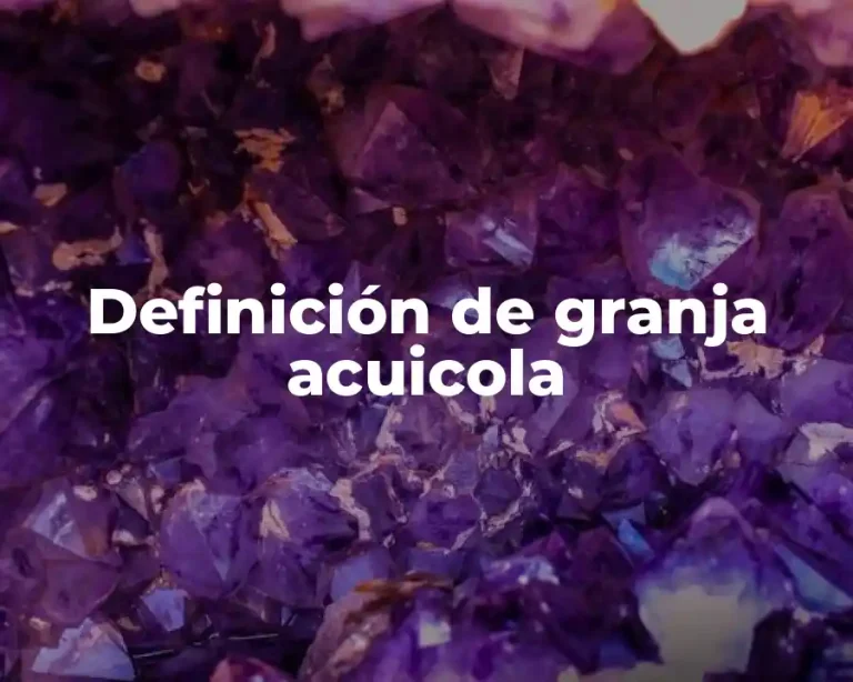 Definición de granja acuicola
