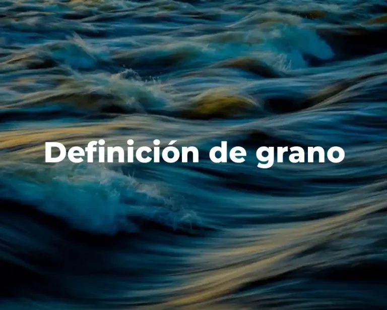 Definición de grano