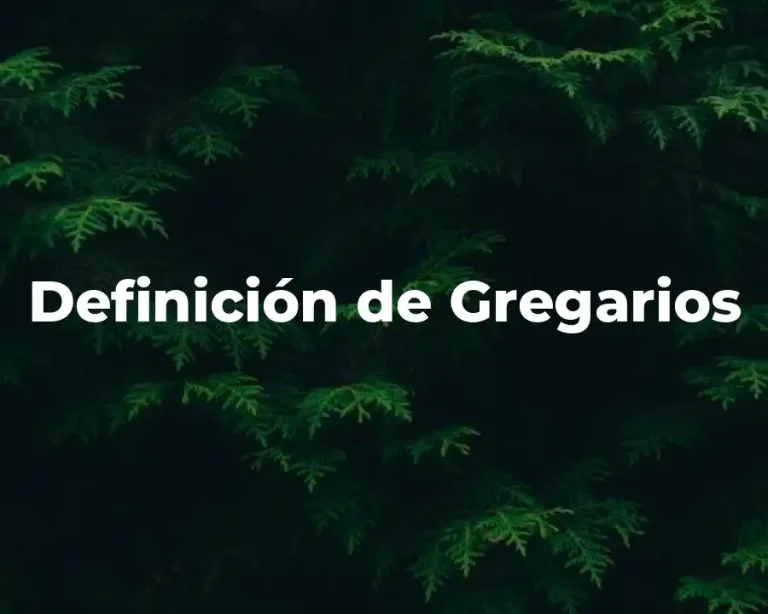 Definición de Gregarios