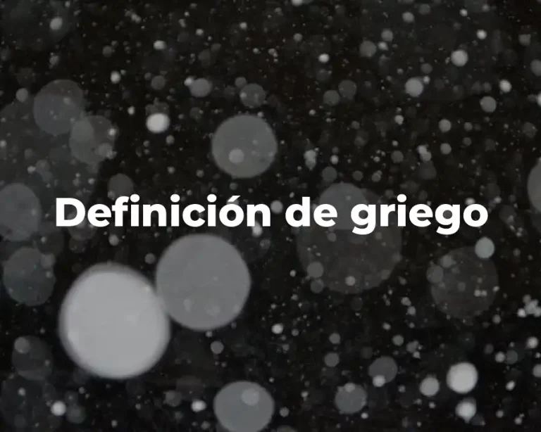 Definición de griego
