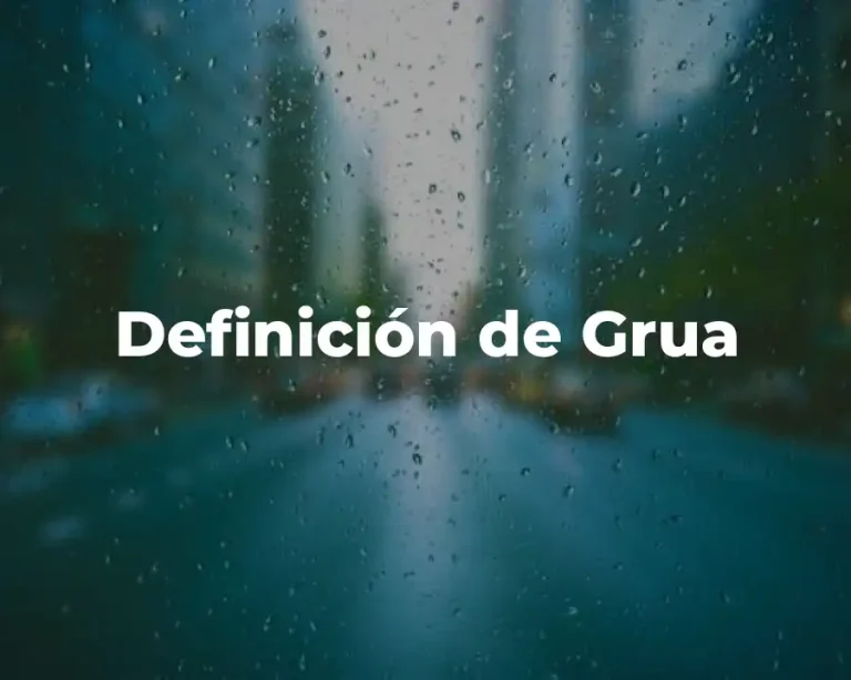 Definición de Grua