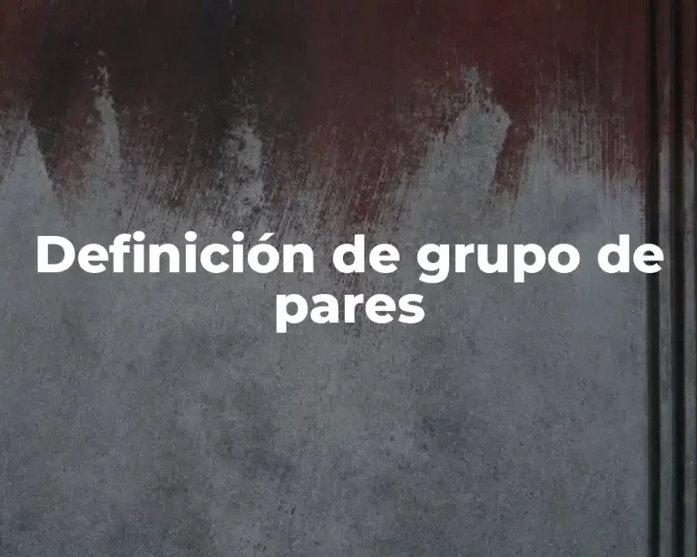 Definición de grupo de pares