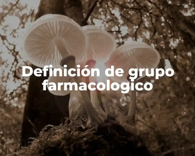 Definición de grupo farmacologico
