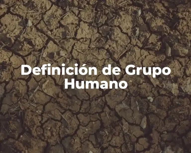 Definición de Grupo Humano
